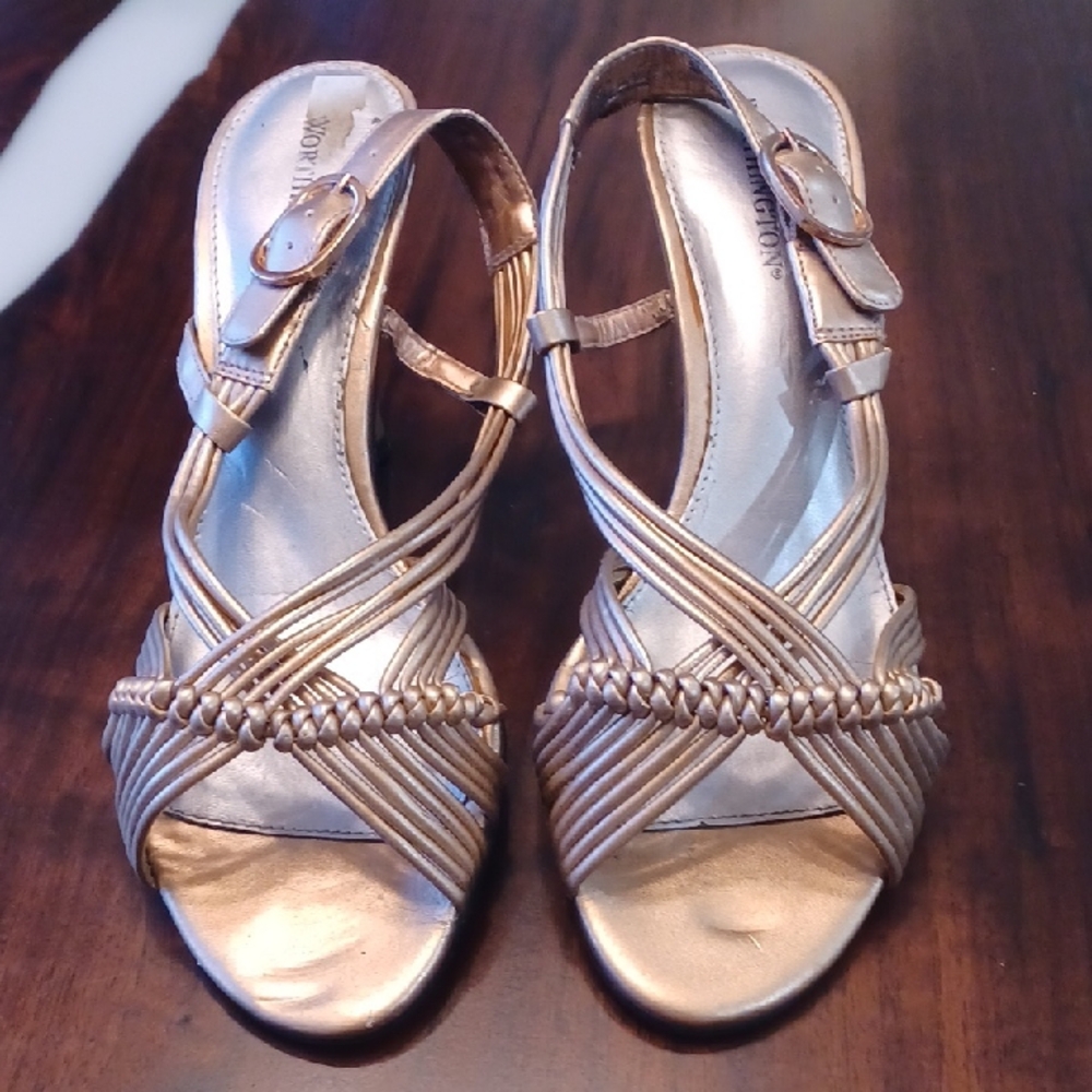 Gold Strappy Sandals